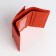 Women's wallet on a magnet, coral color