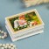 Casket "Angel with a butterfly", white, 6 × 9 cm, lacquer miniature