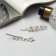 Invisibility for hair "Annabell" (set 2 pcs) White petal, 6.5 cm, silver