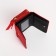 Women's wallet on the button, red color