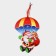Decorative decoration (suspension) "Santa Claus and Bear" 24.5x17 cm