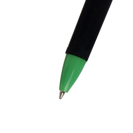 Ballic handle, automatic, line 1.0 mm, blue rod, with a rubber holder, MIX case (barcode on a piece)-2