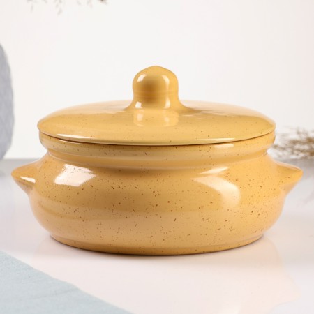Ceramic pot of baking "Borisovsky" 0.7l / 15x9cm, Karakum