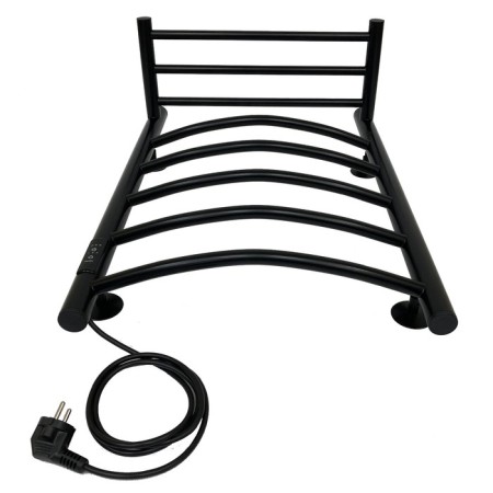 Electric towel "Sanprise" Classic P6, 400x600 mm, with a shelf, a university, black-6