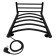 Electric towel "Sanprise" Classic P6, 400x600 mm, with a shelf, a university, black
