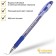 Gel pen Crown Hjr-500rnb, blue ink, node 0.7 mm, rubber emphasis