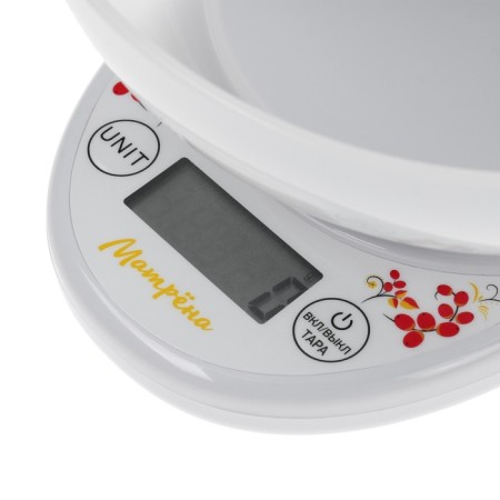 Libra kitchen "Matryona" M. 188, electronic, up to 5 kg, white-3