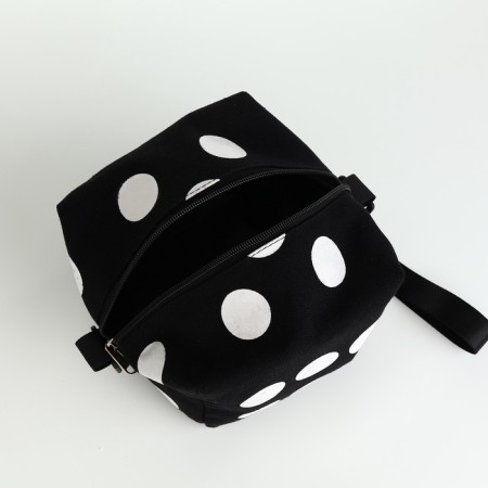 Bag Tap Cube, 16*15.5*15.5, lightning departure, string, black/white peas-4