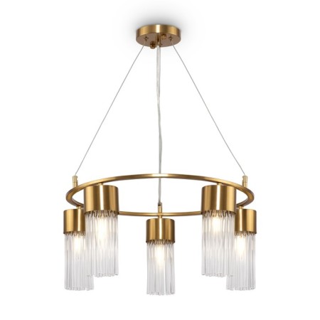 Suspended lamp Freya Fr5050PL-05BS Esala, 190x100x1200 mm, E14, 5x60W, brass color