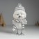 Souvenir Polystone "White Vorostone in a hat with fur" 9x11x16.5 cm