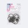 The base for the key fob, with a chain, flat, d = 25 mm, 10 pcs, silver color