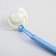 Holder for the nipple - dummy "pigtail", silicone, blue color