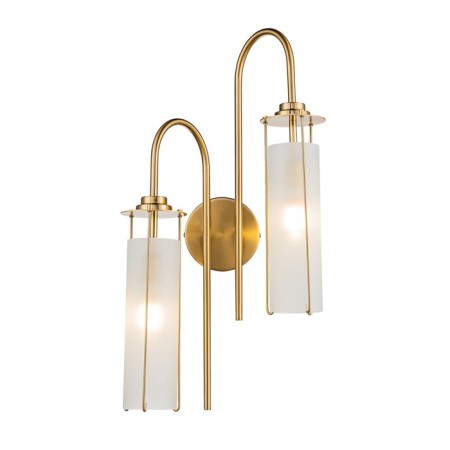 Bra Indigo, 11038/2W Brass. 2x40W, E14, 300x190x590 mm, white matte color