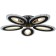 Causteen with PDU 1095/5bk LED 190W Dimmer Black 62x62x10 cm Bayerlux