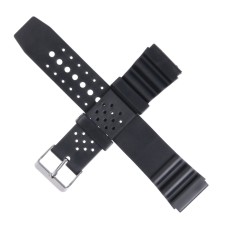 Watch strap, 22 mm, silicone, l-22.5 cm, black