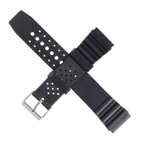 Watch strap, 22 mm, silicone, l-22.5 cm, black