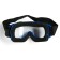 Glass-mask for motorcycle driving, transparent glass, blue color