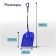 Lapata plastic, bucket 400 × 525 mm, with aluminum bar, aluminum. Ergonomic stalk, "Elbrus"
