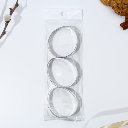 A set of forms for cutting the cookies “eggs”, 4.5 x 6.5 x 1.3 cm.-3