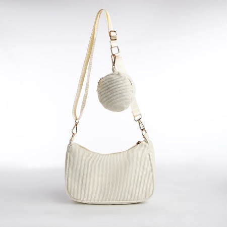 Bag Women's Baget with a zipper, milk color-1