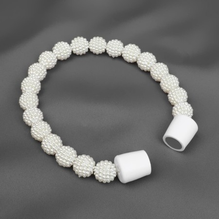 Picking for curtains “Beads from beads”, D = 1.3 cm, 30 cm, white color-1