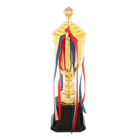 Cup 180b, award figure, gold, plastic stand, tricolor, 38.5 × 15 × 8 cm.-2