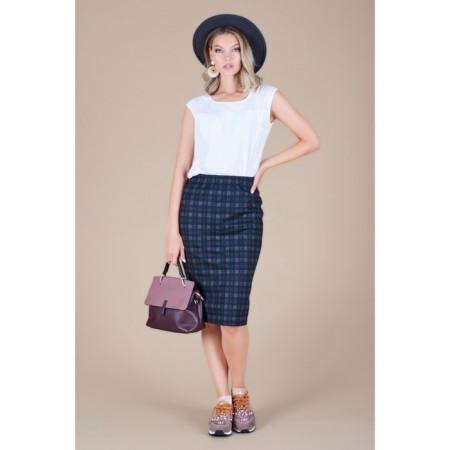 Women's skirt, size 42, blue color-1