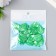 Decor for creativity plastic "Leaf" set 20 pcs green 3.2x1.8 cm