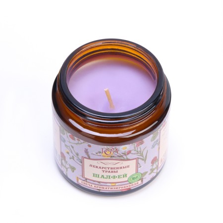 Candle in the bank flavored "sage", combustion time 15 hours-3