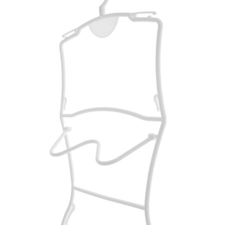 Contour hanger with clamps, dimensions 29/21/29 cm, white color-1