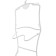 Contour hanger with clamps, dimensions 29/21/29 cm, white color