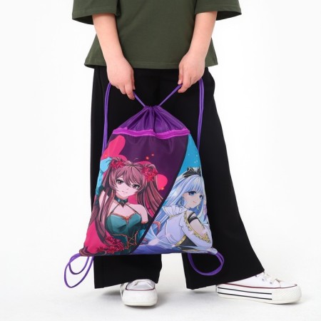 A bag for shoes with a pocket of 420 x 340 mm, calligrata MSO-7C, (soft polyester, density 210D) "Anime"-10
