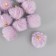 Decor for creativity Artificial fur "ball" Lilac set 10 pcs, d = 2 cm