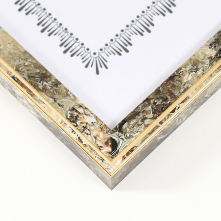 Photo frame Plastic format A4 "mother of pearl with a gold frame" 23x32 cm-1