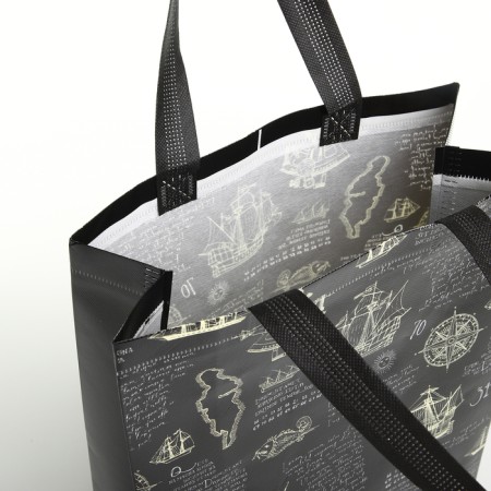 Household bag without fastening, black color-2