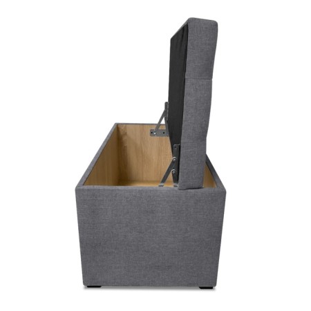 Puff with a lid and weighting, 800 × 400 × 420 mm, Savana plus matting, Ash color-6