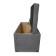 Puff with a lid and weighting, 800 × 400 × 420 mm, Savana plus matting, Ash color
