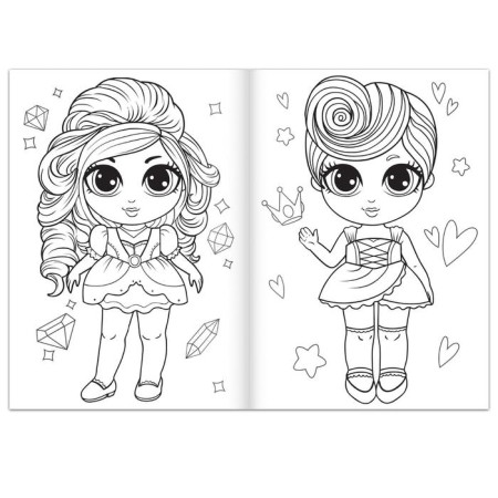 Coloring for girls "Evening image", 16 p., A4 format-1