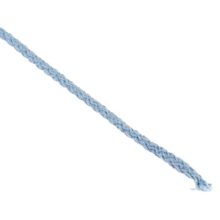 Knitting cord "Puff" 100% cotton width 5mm 100m (blue)-1