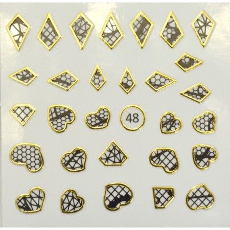 Nail sticker "Liquid Stone", 48