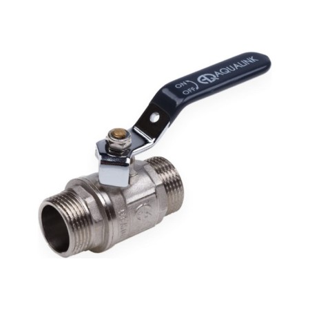 Aqualink, PN 50 ball valve, external/outer thread 1 ", handle, nickel.-2