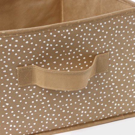Storage box "Points", 29 × 29 × 18 cm, beige color-3