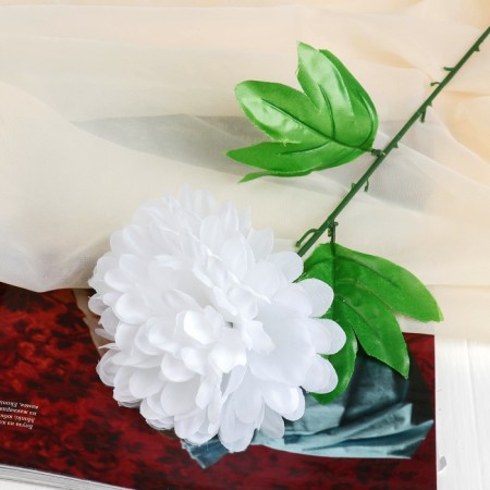 Artificial flowers "Peony" D-16 cm 47 cm, white