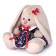 Soft toy "Bunny mi in a dress with fly agaric", 15 cm