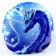 Round pillow "Diamond Dragon"