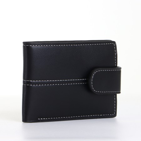 Male purse on the button, black color