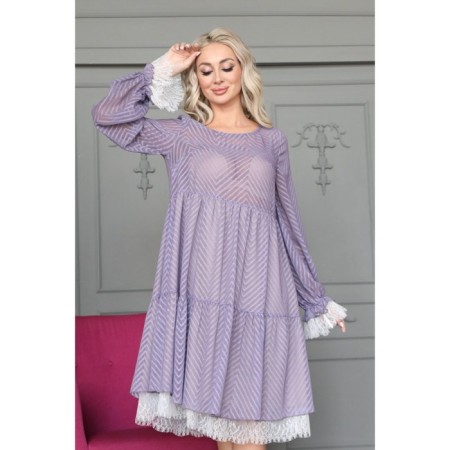 Women's dress, size 46, gray color-11