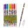 A set of gel pens, 8 colors, a body with a pattern, metallic, in a blister on a button