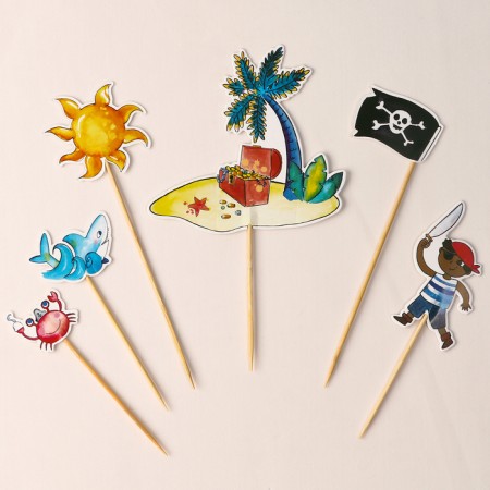 Set for decoration "Pirate Party", set of 6 pcs.-1