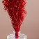 Set of dried flowers "Monetnik", banch length 45 (+/- 6 cm), red